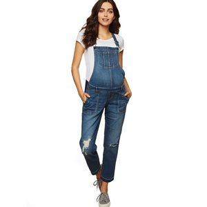 Maternity Denim Overalls Large